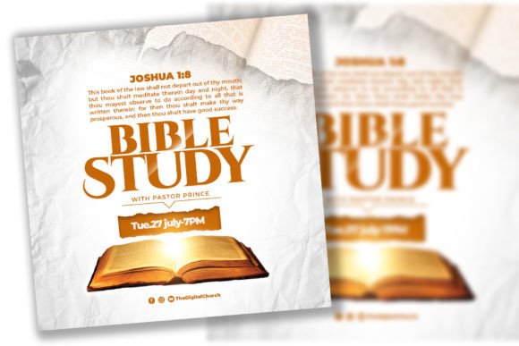 A Modern Bible Study Flyer Template for Your Church
