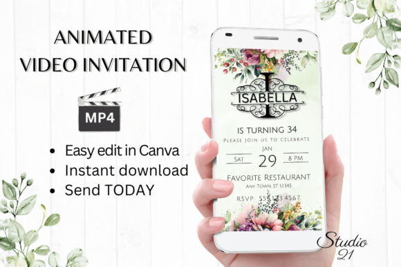 Digital Invitation (Monogram Letter I): Elevate Your Event Announcements