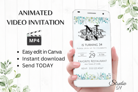 Elevate Your Event with the Digital Invitation (Monogram Letter M)