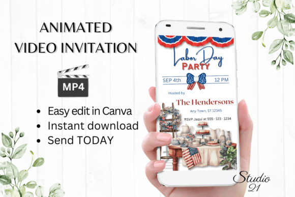 Modern Labor Day Party Invitation: Edit and Send in Minutes