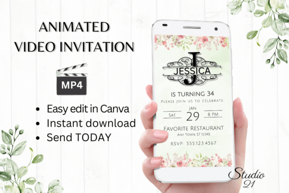 Monogram Letter J: A Digital Invitation Template Guide