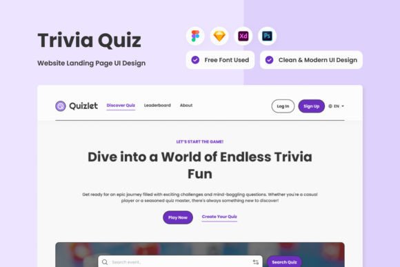 Quizlet - Trivia Quiz Landing Page V3: Design That Drives Engagement