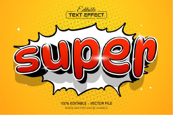 Super Pop Art Comic Text Effect Editable