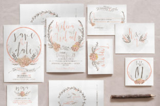 Wreath & Flower Wedding Invitation Suite: A Designer's Rustic Toolkit